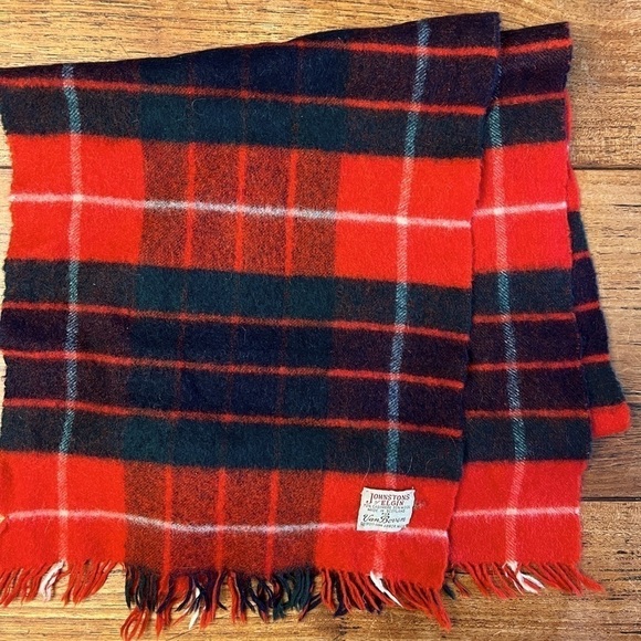 Vintage Johnstons' of Elgin Cashmere/Wool Blend Scarf Made in Scotland - Picture 1 of 5
